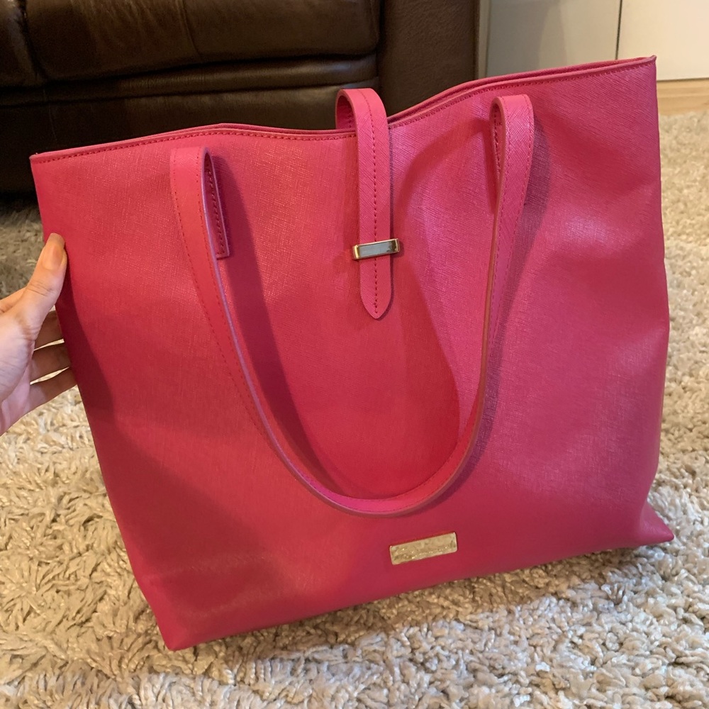 Hot Pink Burano Leather Handbag Shoulderbag